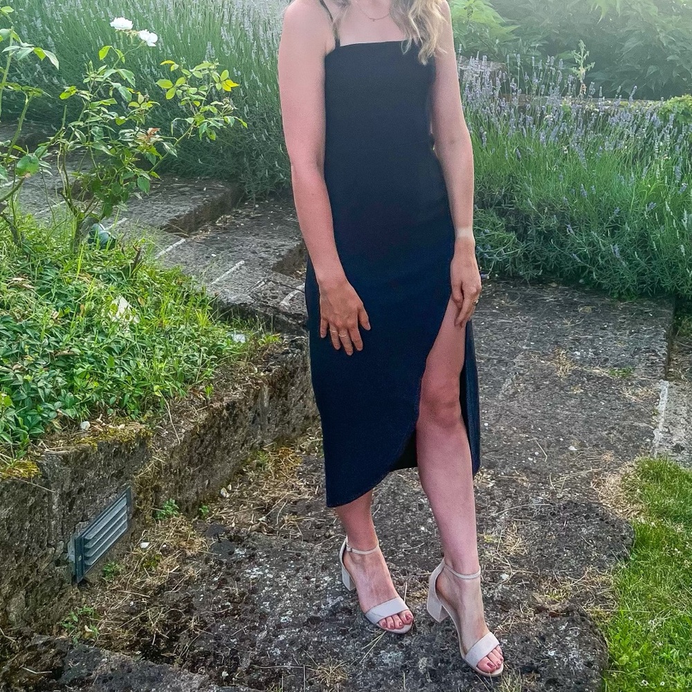 Abercrombie and Fitch Strapless Midi Dress